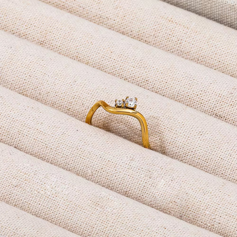 Waves Dainty Ring