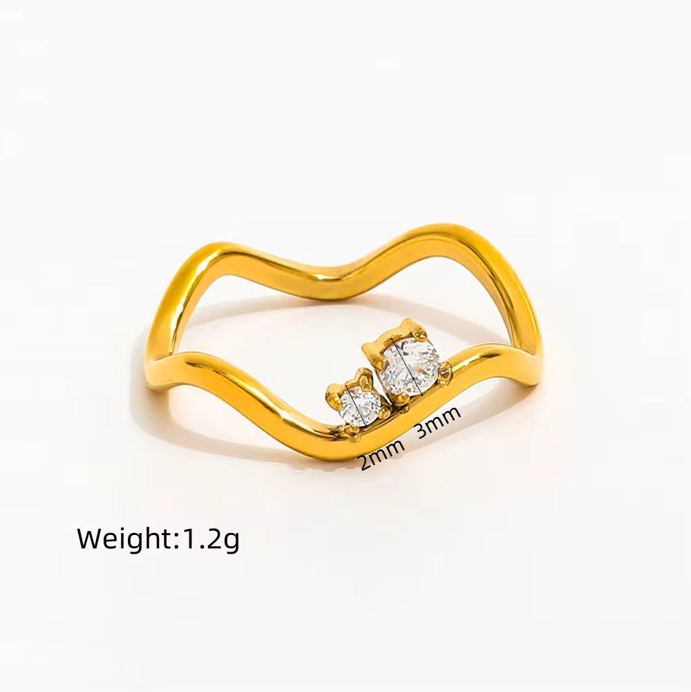 Waves Dainty Ring