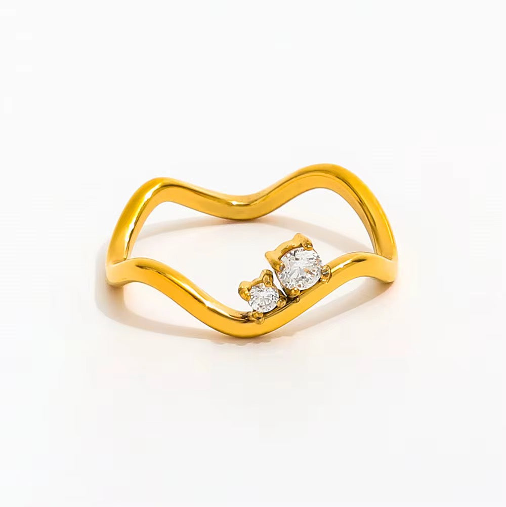 Waves Dainty Ring