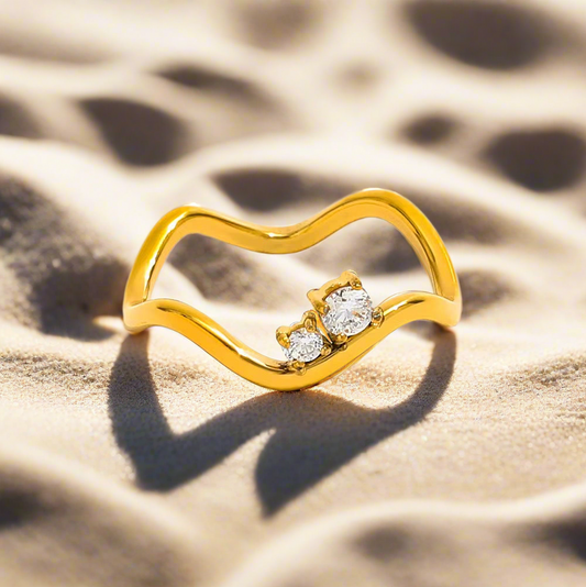 Waves Dainty Ring